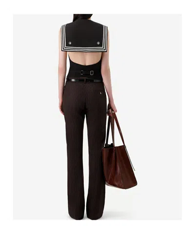 Coperni Tailored Vest Sailor Collar In Black