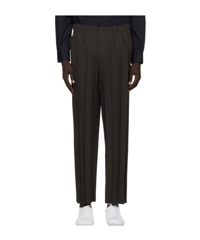 Issey Miyake Brown Edge Ensemble Trousers In Green