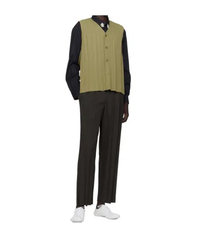Issey Miyake Brown Edge Ensemble Trousers In Green