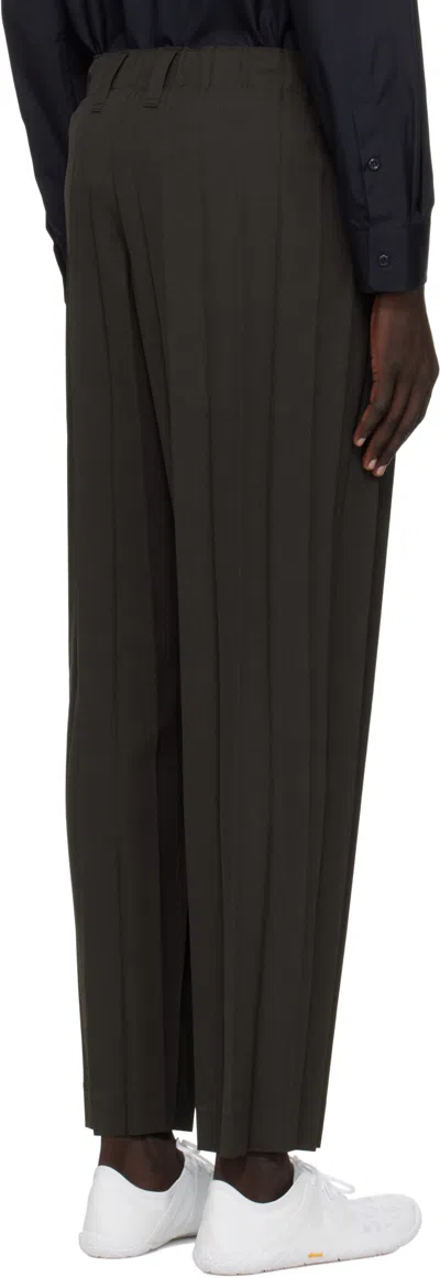 Issey Miyake Brown Edge Ensemble Trousers In Green