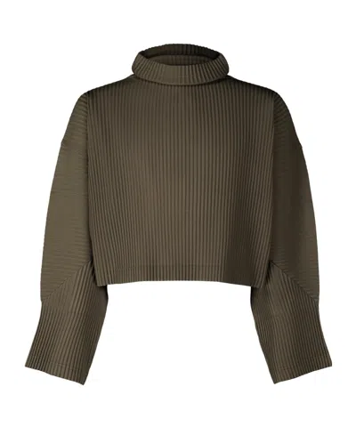 Issey Miyake Monthly Color June Turtleneck In Brown