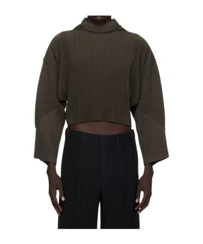 Issey Miyake Monthly Color June Turtleneck In Brown