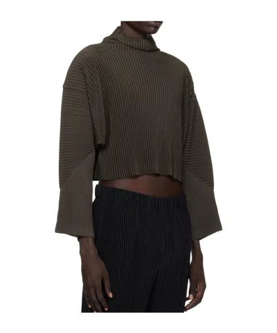 Issey Miyake Monthly Color June Turtleneck In Brown