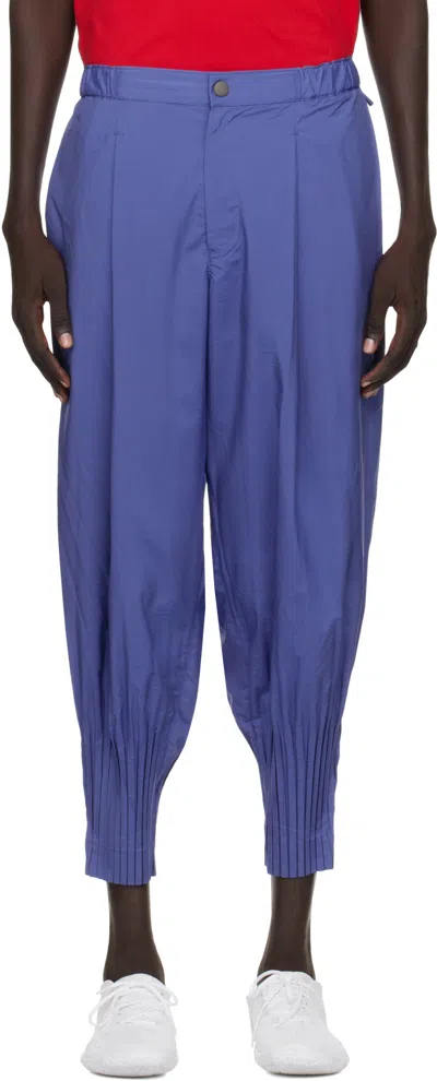 Issey Miyake Cascade Trousers In Purple