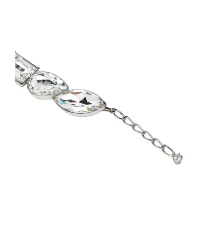 Alexander Mcqueen Silver/transparent Cocktail Bracelet In Brown