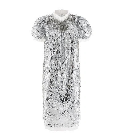 Shop Dolce & Gabbana Sequin Embellished Shift Dress