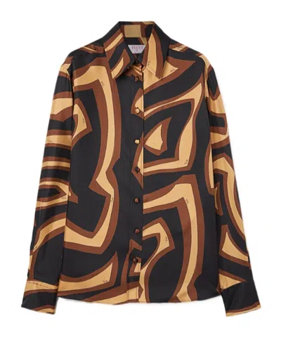 Pucci Multicolor Silk Pattern Shirt In Black