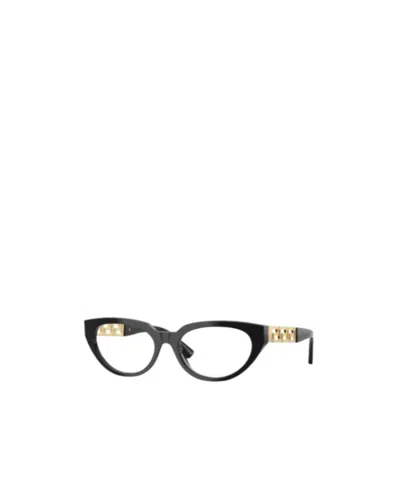 Versace Greca Lunettes Ail-de-chat In Black
