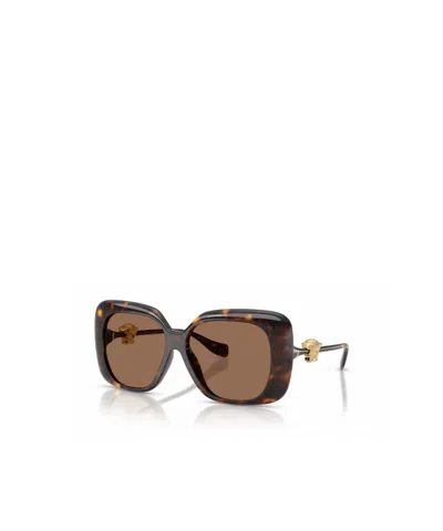 Versace Medusa Square-frame Sunglasses In Brown