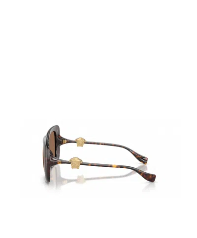 Versace Medusa Square-frame Sunglasses In Brown