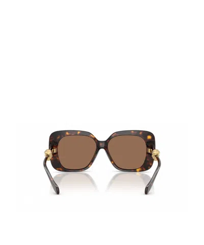 Versace Medusa Square-frame Sunglasses In Brown