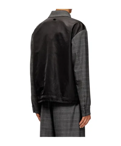 Diesel J-ting Checked Zip-up Shirt Jacket In Multi