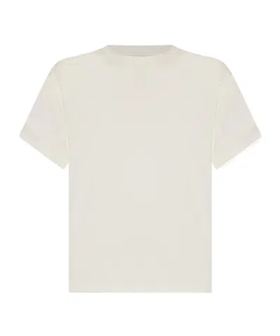 The Row Boxy Cut Cotton T-shirt With Short Sleeves In White