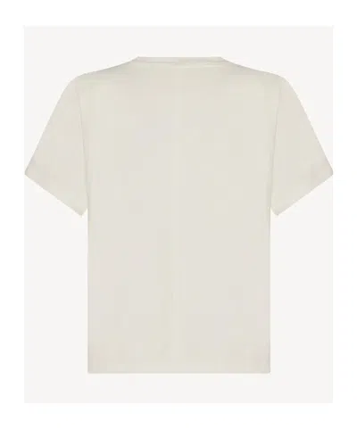 The Row Boxy Cut Cotton T-shirt With Short Sleeves In White