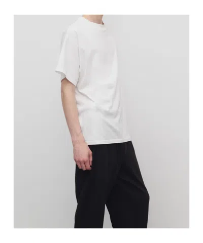 The Row Boxy Cut Cotton T-shirt With Short Sleeves In White