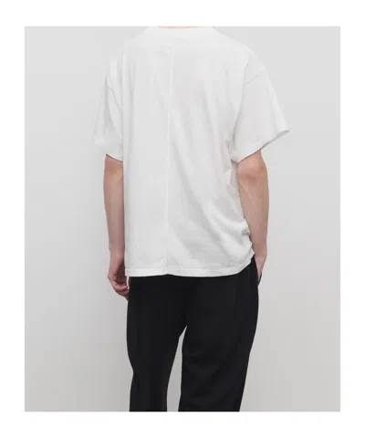The Row Boxy Cut Cotton T-shirt With Short Sleeves In White