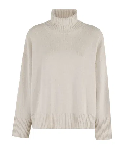 Soeur Womens Ecru Chine William High-neck Merino-wool Jumper In Neutral