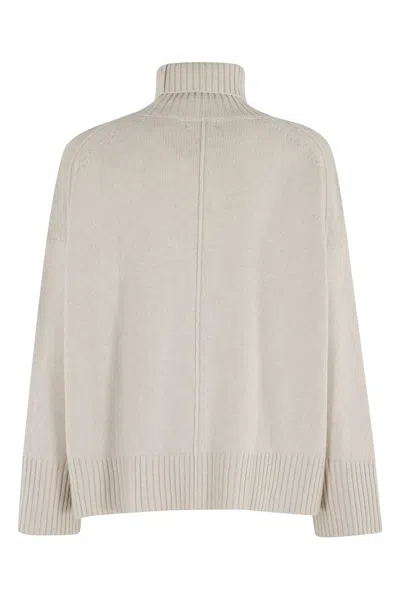 Soeur Womens Ecru Chine William High-neck Merino-wool Jumper In Neutral