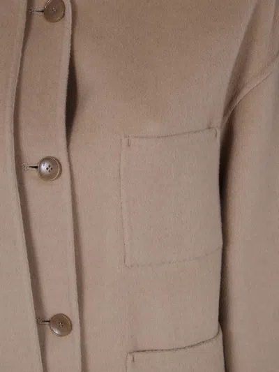 Seventy Patch-pocket Wool Coat In Brown