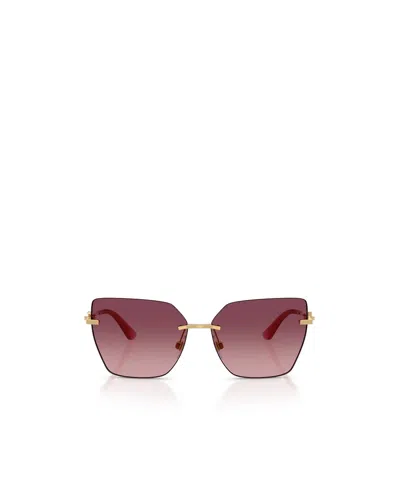 Dolce & Gabbana Square Sunglasses In Burgundy | ModeSens
