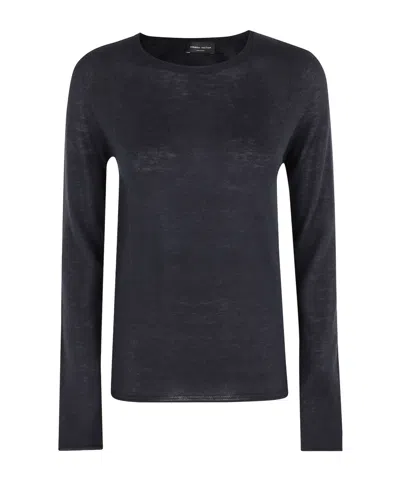 Roberto Collina Crew Neck Long Sleeve Sweater In Blue