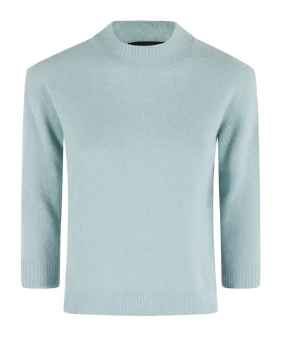 Roberto Collina Three-quarter Sleeve Sweater In Blue