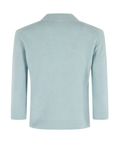 Roberto Collina Three-quarter Sleeve Sweater In Blue