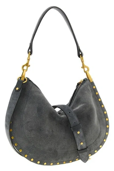 Isabel Marant Oskan Logo Stamped Crossbody Bag In Black