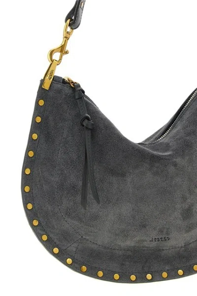 Isabel Marant Oskan Logo Stamped Crossbody Bag In Black