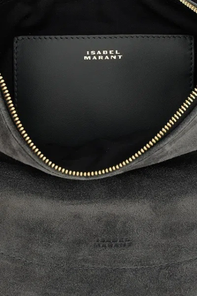 Isabel Marant Oskan Logo Stamped Crossbody Bag In Black