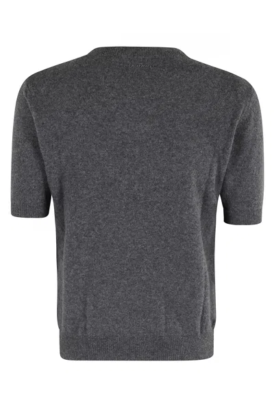Ermanno Firenze 3/4 Short Sleeve Sweater In Gray