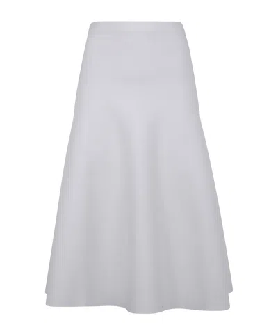 D Exterior D.exterior Merinos Double Flared Skirt In White