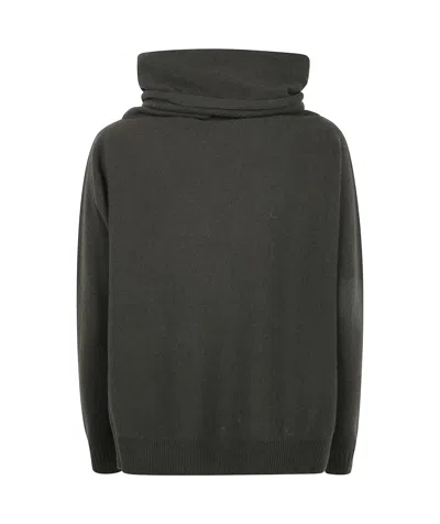 D Exterior D.exterior Cashmere Merinos High Neck Oversized Sweater In Gray