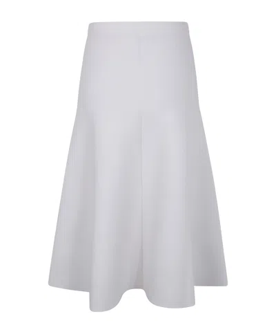 D Exterior D.exterior Merinos Double Flared Skirt In White