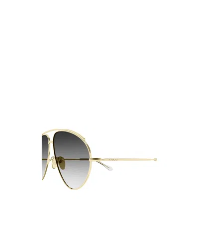 Gucci Gg1654s Linea Fashion 012 Gold Grey Sunglasses In Gold