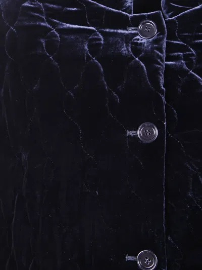 Aspesi Quilted Buttoned Jacket In Black