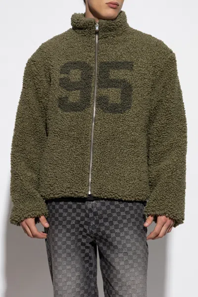 Misbhv Stand Collar Zipper Casual Jacket In Brown