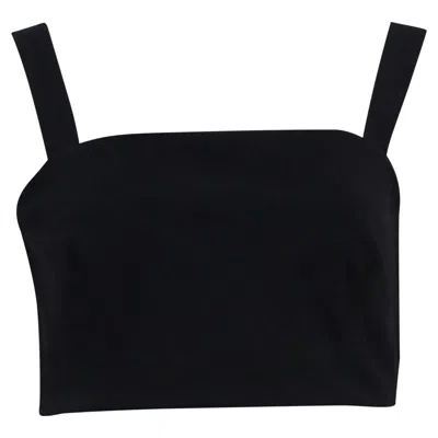 Theory Sleeveless Cropped Top In Black Polyamide In Black