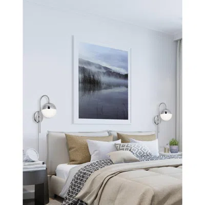 Dainolite 1lt Halogen Sconce Ab, Wh Opal Glass Hw + Plug In Multi