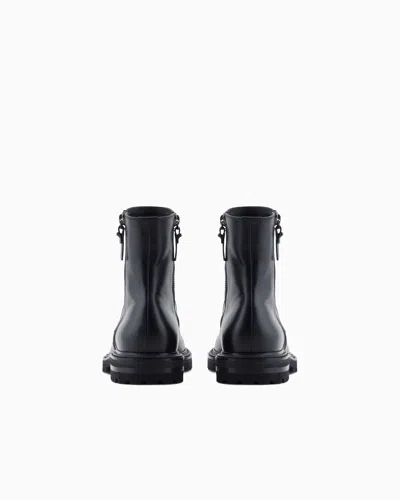 Giorgio Armani Ankle-length Monobloc Rubber Outsole Boots In Black