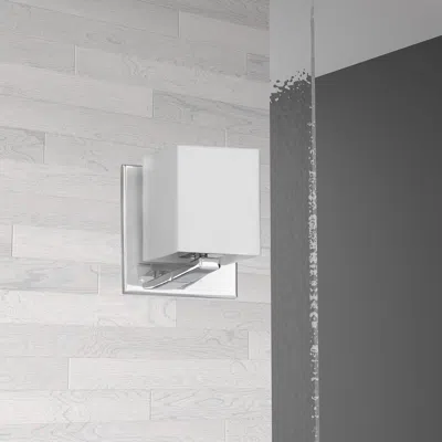 Dainolite 1lt Vanity, Polished Chrome Finish In Gray