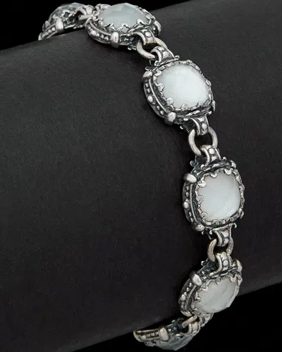 Konstantino Aura Silver 20.00 Ct. Tw. Gemstone Doublet Toggle Bracelet In Silver