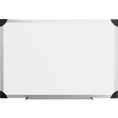 Lorell Dry-erase Board - 24" (2 Ft) Width X 18" (1.5 Ft) Height - White Styrene Surface - Aluminum Frame -  In White