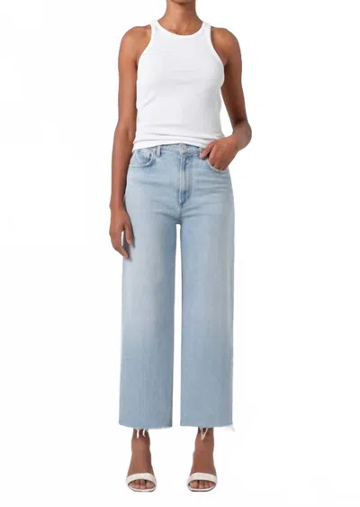 Agolde Ren High Rise Wide Leg Jeans In Beam In Blue