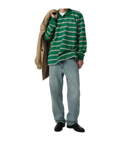 Dunst Unisex Multi Stripe T-shirt In Green