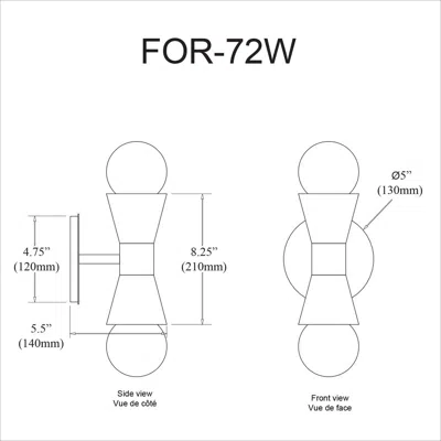 Dainolite 2lt Incandescent Wall Sconce, Mb & Pc In Multi
