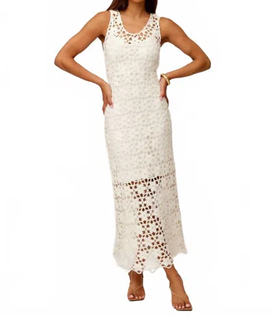 Fifteen Twenty Kelsie Crochet Dress In Ivory In Multi