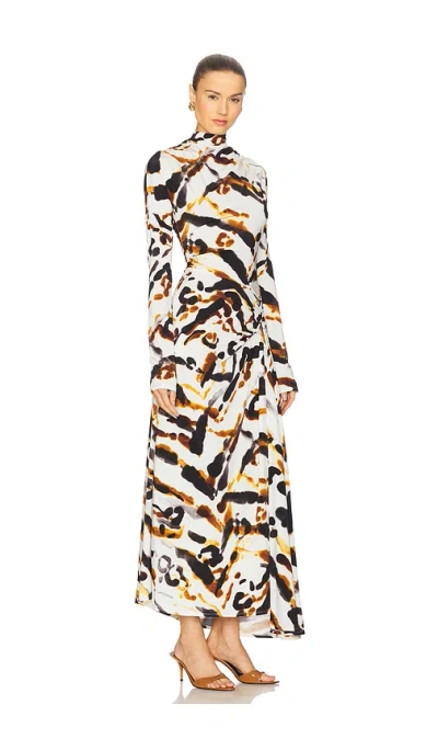 A.l.c A. L.c. Lia Side Drape Dress In Multi