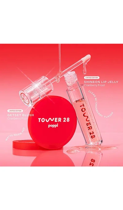 Tower 28 X Poppi Fizz + Frost Blush Lip Kit In Red