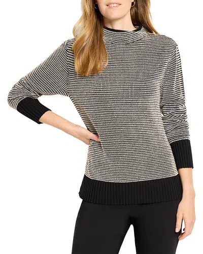 Nic + Zoe Nic+zoe Funnel Neck Pixel Knit Sweater In Gray